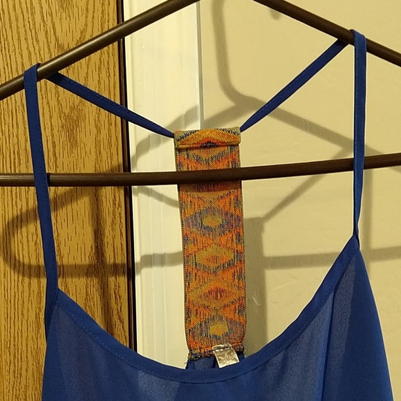 Bella D dark blue spaghetti strap tank top - Picture 3 of 6